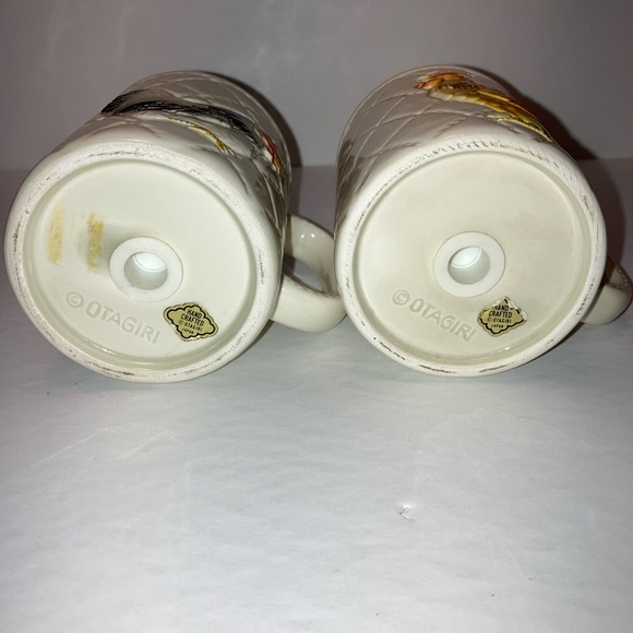 OTAGIRI Vintage Rare Quilted Ceramic Chicken Farm Salt and Pepper Shakers | S&P - Picture 6 of 6